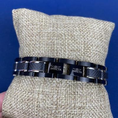 New Invicta Men’s Matte Black Stainless Steel Bracelet
