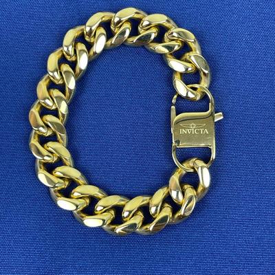 New Invicta Men’s Gold Stainless Steel Bracelet
