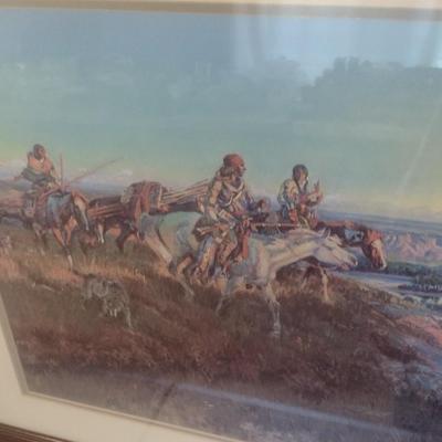 Framed Art Print 'A Desperate Stand' by Charles Russell