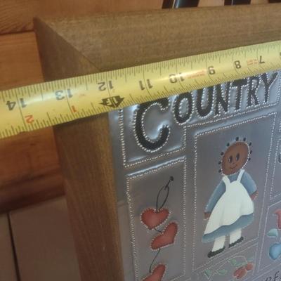 Framed Art Punched Tin 'Country Treasures'