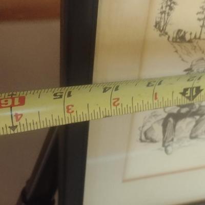 Framed Art Print Ink Signed by Artist
