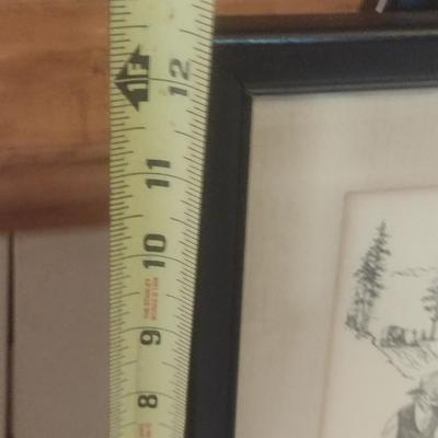 Framed Art Print Ink Signed by Artist