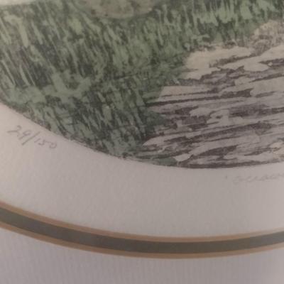 Framed Art Print Lighthouse Signed by Artist