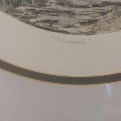 Framed Art Print Lighthouse Signed by Artist