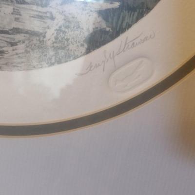 Framed Art Print Lighthouse Signed by Artist