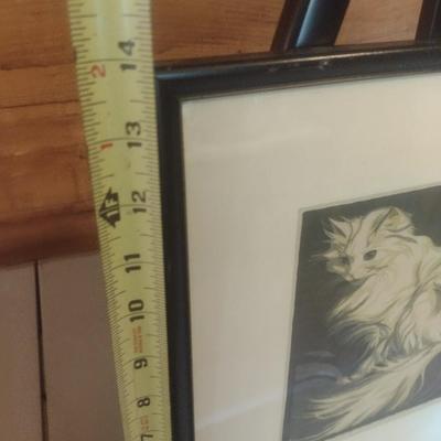 Framed Art Print 'Angora Cat' by Norbertine Bresslern-Roth