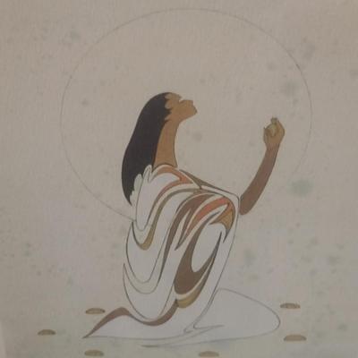 Pair of Framed Art Print by Ioyan Mani 'A Mother's Love' and 'The Sacred Stones'