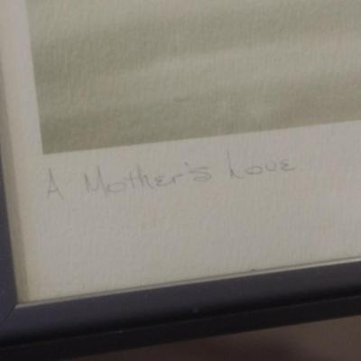Pair of Framed Art Print by Ioyan Mani 'A Mother's Love' and 'The Sacred Stones'