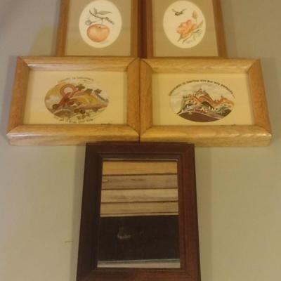 Collection of Framed Art and Decoupage Wall Decor (See all Pictures)