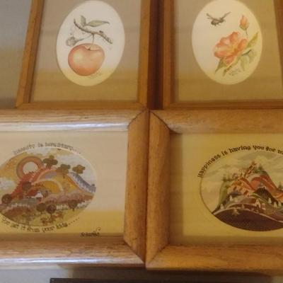 Collection of Framed Art and Decoupage Wall Decor (See all Pictures)