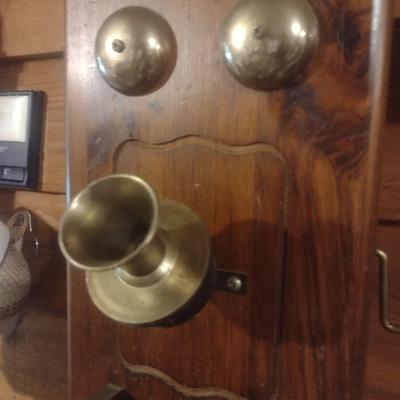 Reproduction Antique Crank Wall Phone Box Made to Hide Land Line Phone
