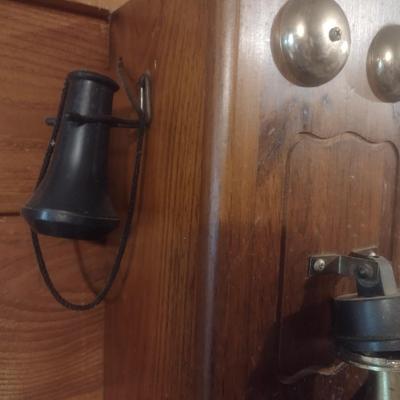 Reproduction Antique Crank Wall Phone Box Made to Hide Land Line Phone