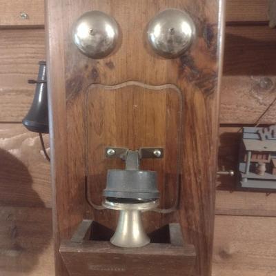Reproduction Antique Crank Wall Phone Box Made to Hide Land Line Phone