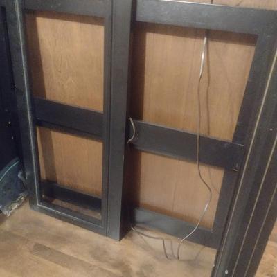 Open Design Bookcase with Storage and Glass Insert Shelves
