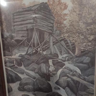 Framed Art Print 'The Mill' by Alexander Dumas
