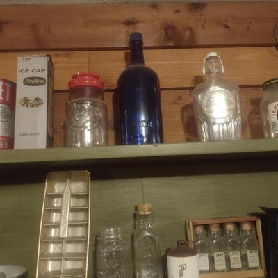 Collection of Primitive and Vintage Collectible Rustic and Farmhouse Items Choice A