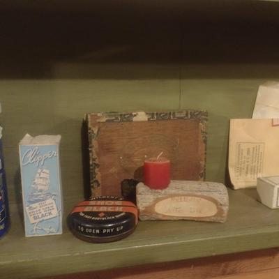Collection of Primitive and Vintage Collectible Rustic and Farmhouse Items Choice A