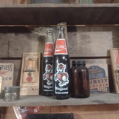 Collection of Primitive and Vintage Collectible Rustic and Farmhouse Items Choice C (Chainsaw Sign not Included)