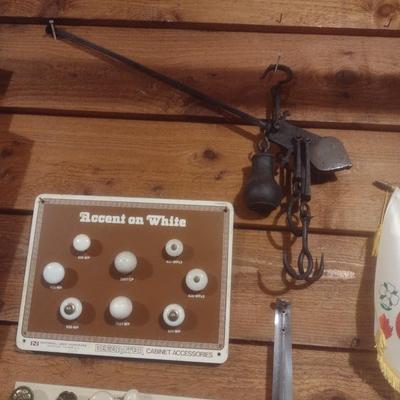 Collection of Primitive and Vintage Collectible Rustic and Farmhouse Items Choice D