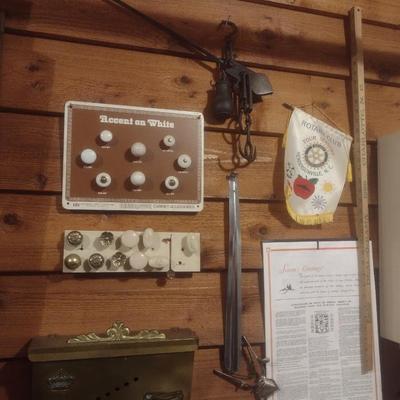 Collection of Primitive and Vintage Collectible Rustic and Farmhouse Items Choice D