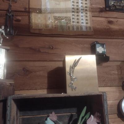 Collection of Primitive and Vintage Collectible Rustic and Farmhouse Items Choice E