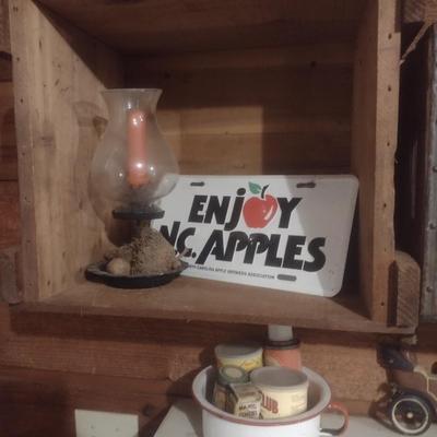 Collection of Primitive and Vintage Collectible Rustic and Farmhouse Items Choice E