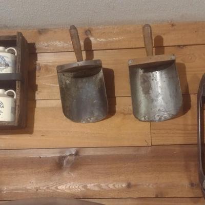Collection of Primitive and Vintage Collectible Rustic and Farmhouse Items Choice F