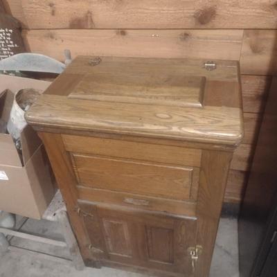 Vintage Oak Wisconsin Refrigerator