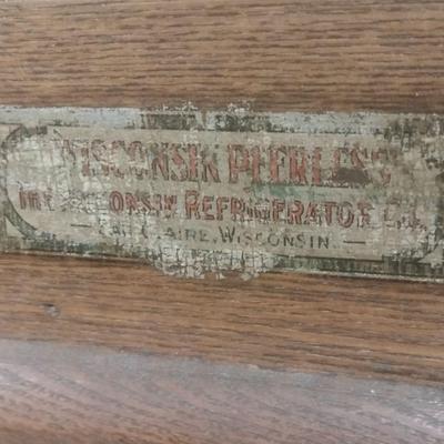 Vintage Oak Wisconsin Refrigerator