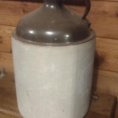 Vintage Salt Glaze #5 Pottery Shoulder Jug