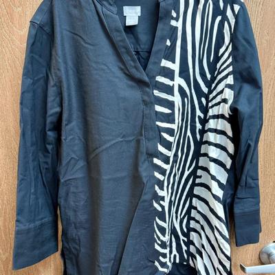 Black & White Blouse Chicco's Size 2