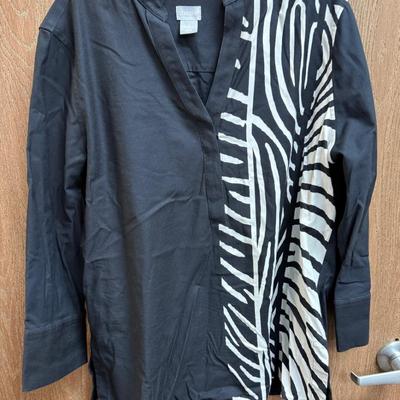 Black & White Blouse Chicco's Size 2