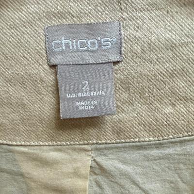 Chico's Jacket Embroidered Linen Size 2