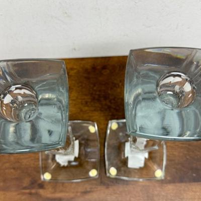 Mikasa Vintage Art Deco Style Lead Crystal Candle Holder Qty 2 Clematis 10”