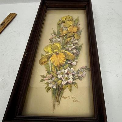 MCM Robert Laessig Bearded Iris Shadow Box 3D framed print