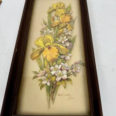 MCM Robert Laessig Bearded Iris Shadow Box 3D framed print