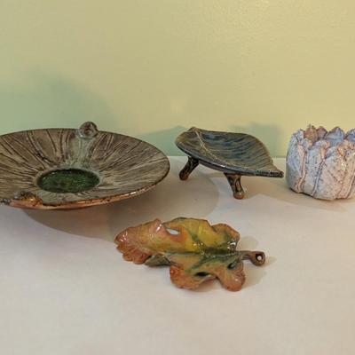 Handmade Pottery Pieces Some Signed (K)