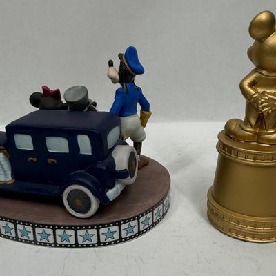 Disney MGM Studios Hollywood Red Carpet Figurines Mickey aMinnie Goofy Mickey Golden Oscar figure