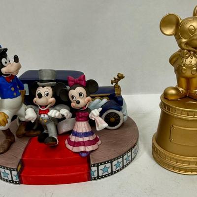Disney MGM Studios Hollywood Red Carpet Figurines Mickey aMinnie Goofy Mickey Golden Oscar figure