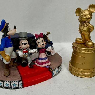 Disney MGM Studios Hollywood Red Carpet Figurines Mickey aMinnie Goofy Mickey Golden Oscar figure