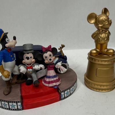 Disney MGM Studios Hollywood Red Carpet Figurines Mickey aMinnie Goofy Mickey Golden Oscar figure