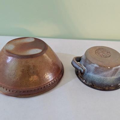 Handmade Pottery Bowls Asheville NC Salvaterra’s Stamp On The Bottom (K)