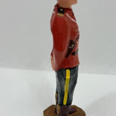 Vintage Royal Canadian Police Wood Figurine Hand Carved