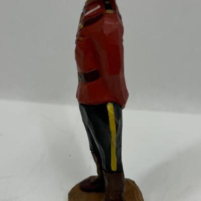 Vintage Royal Canadian Police Wood Figurine Hand Carved