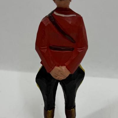 Vintage Royal Canadian Police Wood Figurine Hand Carved