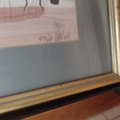 Framed Art Print Limited Edition 'A Family Outing' 474/1000 by P. Buckley Moss