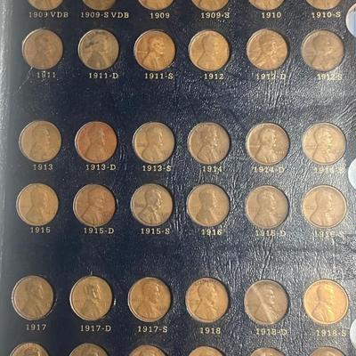 Complete Lincoln Wheat Penny Album – Includes 1909-S VDB Key Date ✨