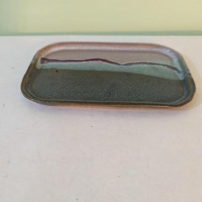 Handmade Pottery Butter Dish Asheville NC Salvaterra’s Stamp On The Bottom (K)