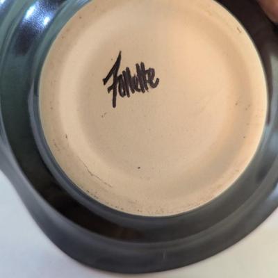 Handmade Pottery Asheville NC Salvaterra’s Stamp On The Bottom (K)