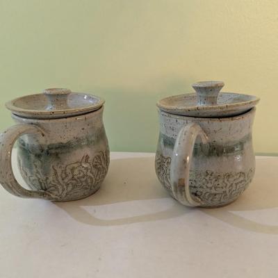 Handmade Coffee Cups With Lids (K)